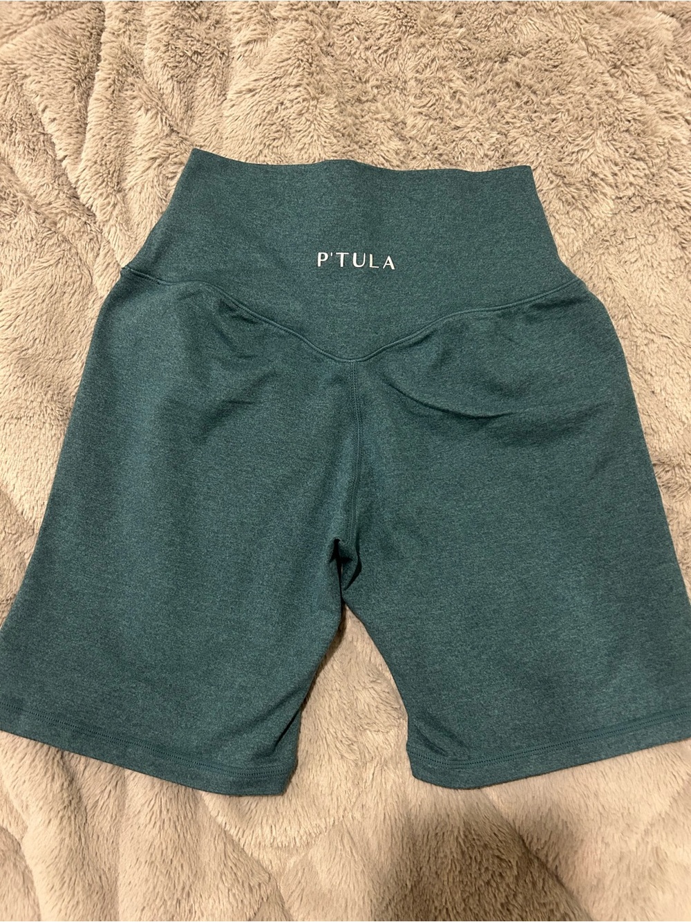 P'tula Sculpting High-Rise Leggings in Deep Teal - Picture 4 of 5